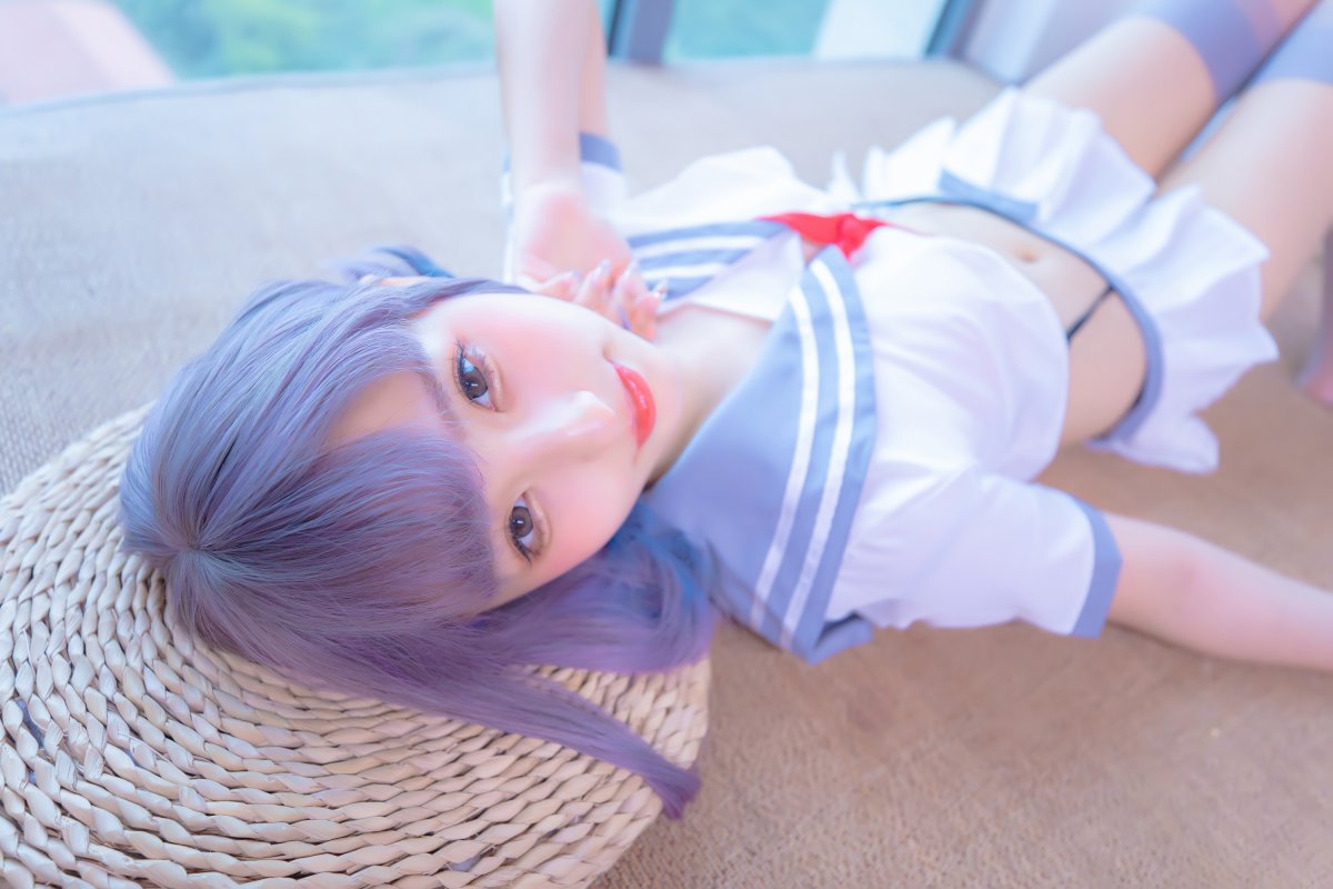 Coser@神楽坂真冬 Vol.080 灰丝吊带JK 0057