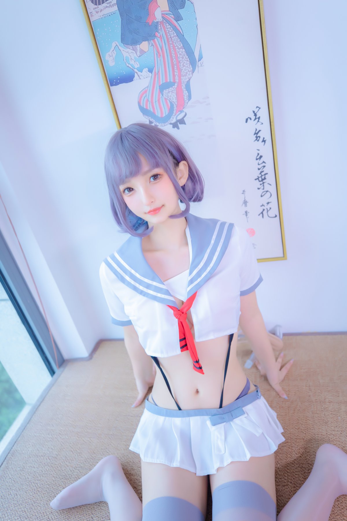 Coser@神楽坂真冬 Vol.080 灰丝吊带JK 0058