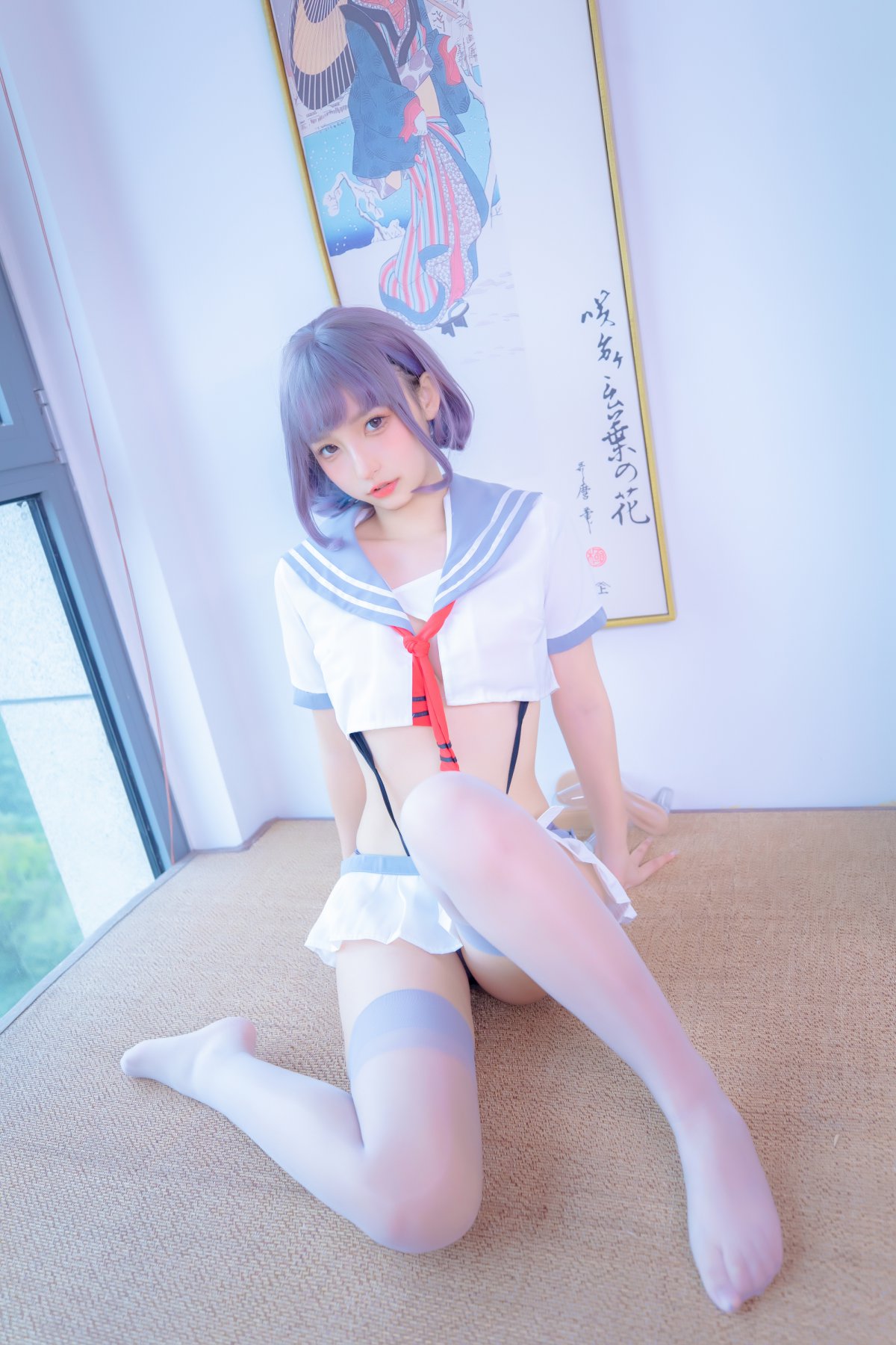 Coser@神楽坂真冬 Vol.080 灰丝吊带JK 0060