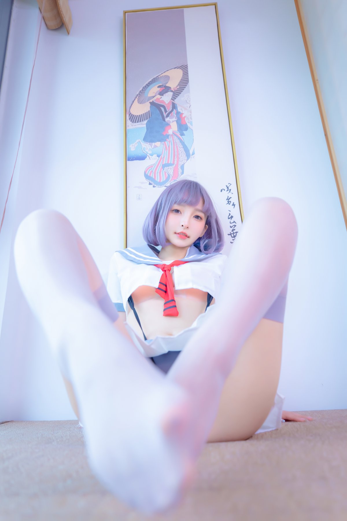 Coser@神楽坂真冬 Vol.080 灰丝吊带JK 0062