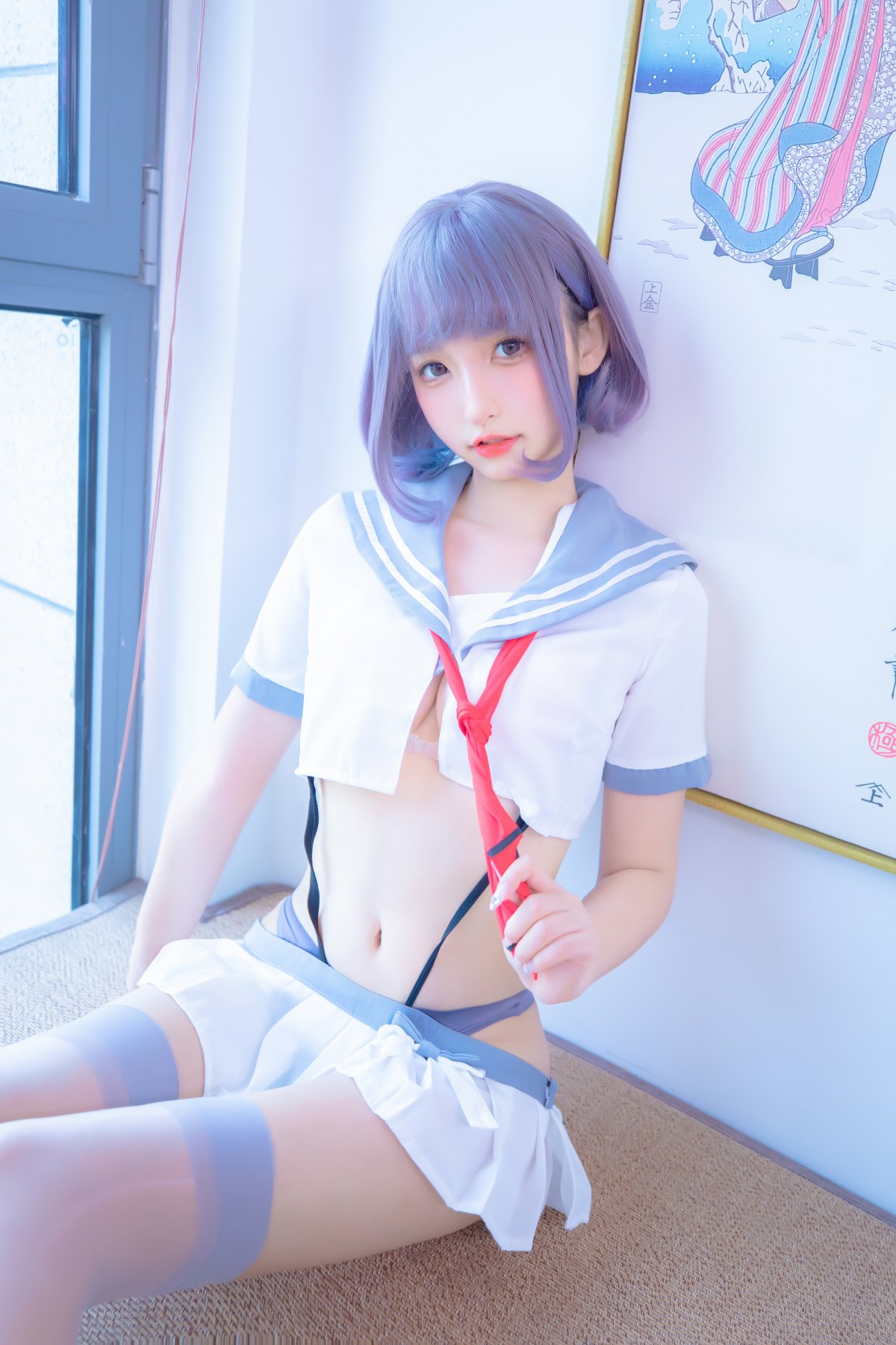 Coser@神楽坂真冬 Vol.080 灰丝吊带JK 0075