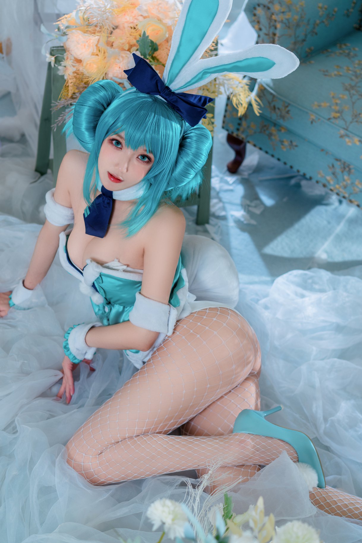 Coser@阿包也是兔娘 Vol.030 白兔miku 0003