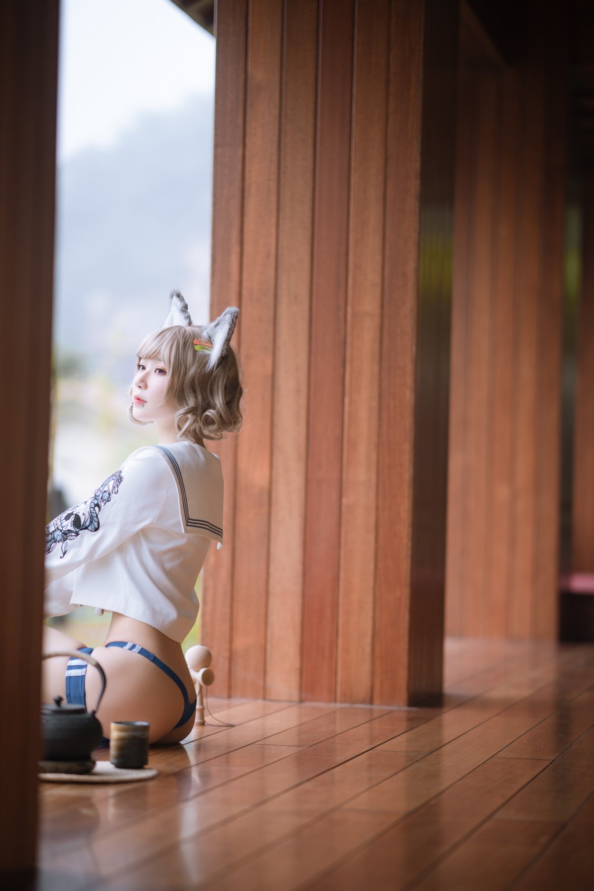 Coser@阿包也是兔娘 Vol.029 X型体操服 0007