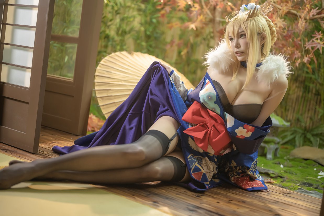 Coser@秋和柯基 Vol.056 白枪呆 同人和服 0005