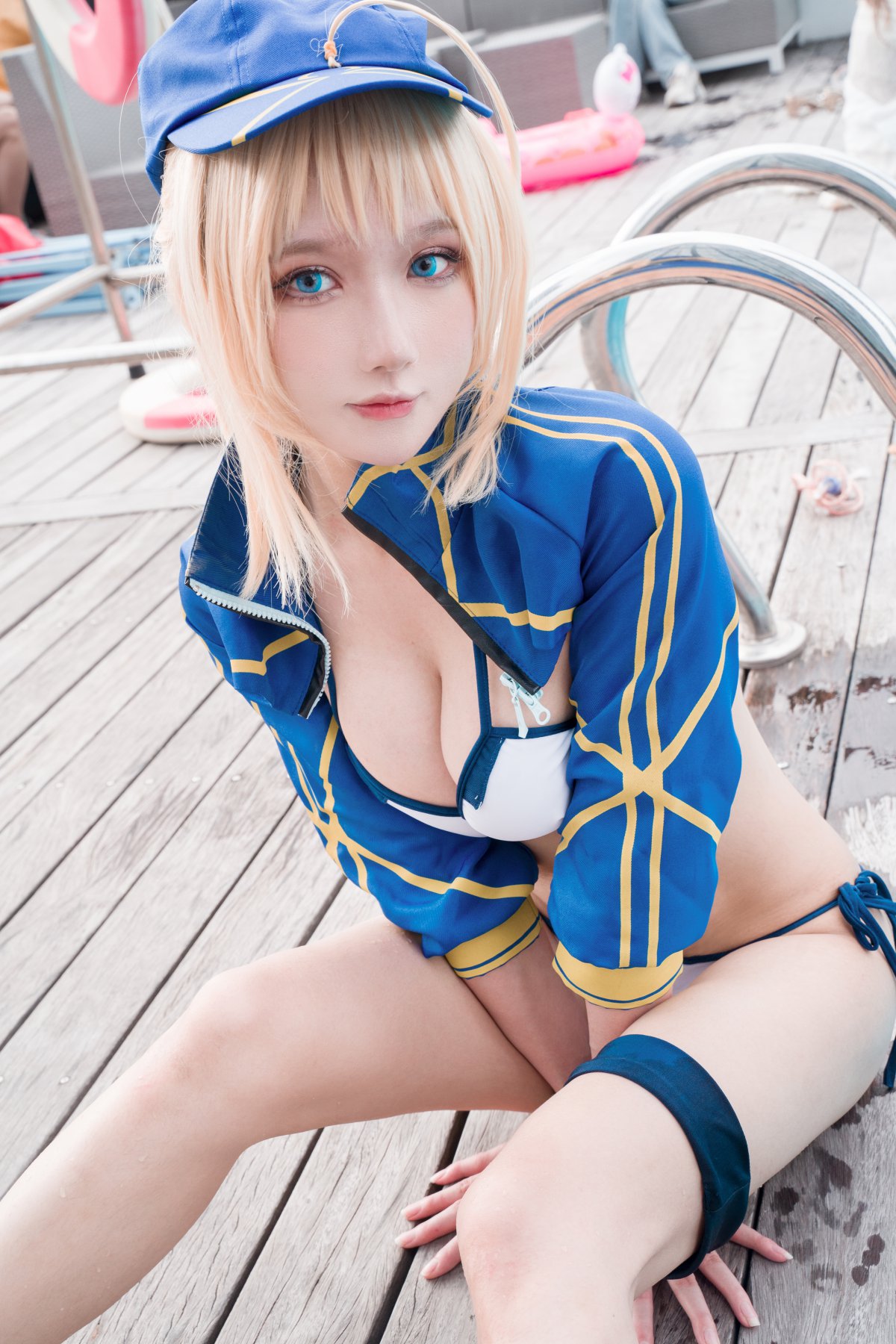 Coser@阿包也是兔娘 Vol.024 谜之女主角X毛水着 0004