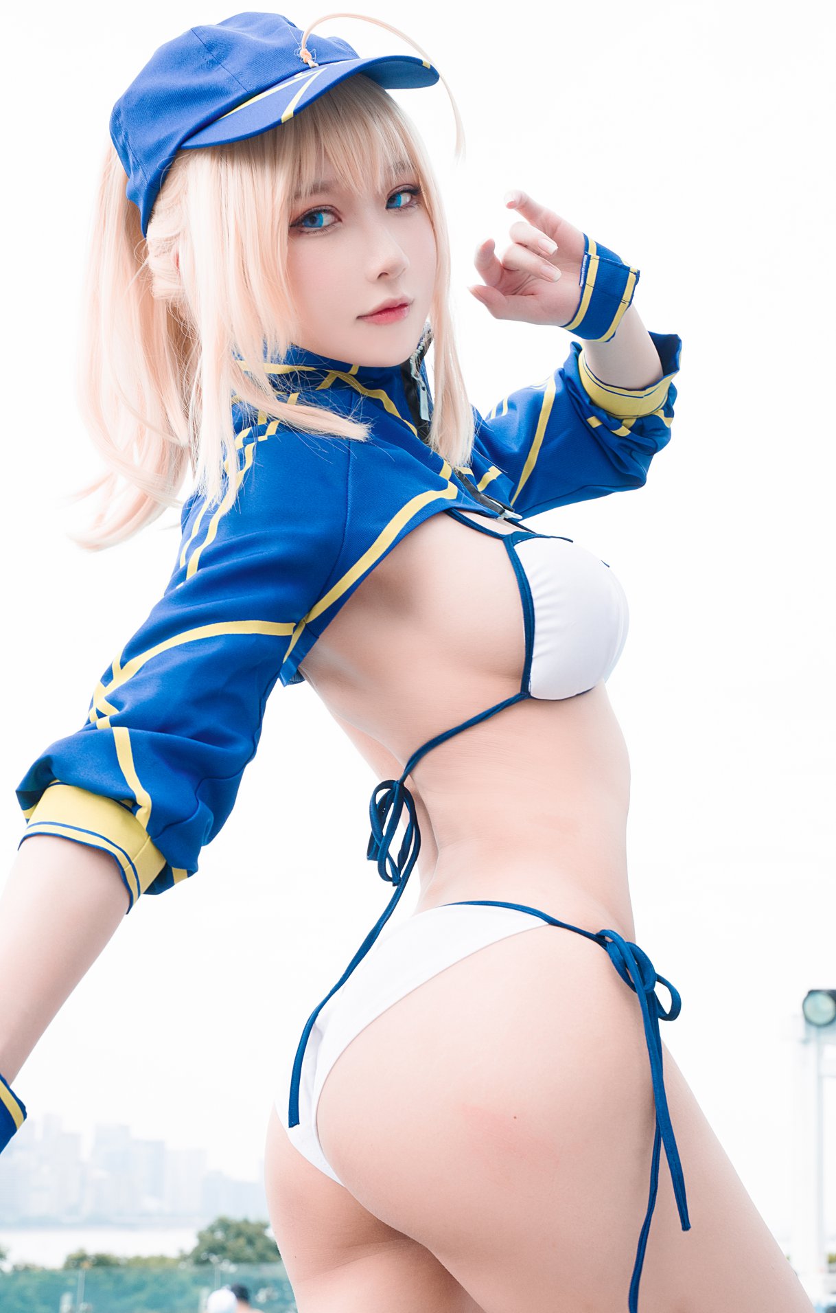 Coser@阿包也是兔娘 Vol.024 谜之女主角X毛水着 0024