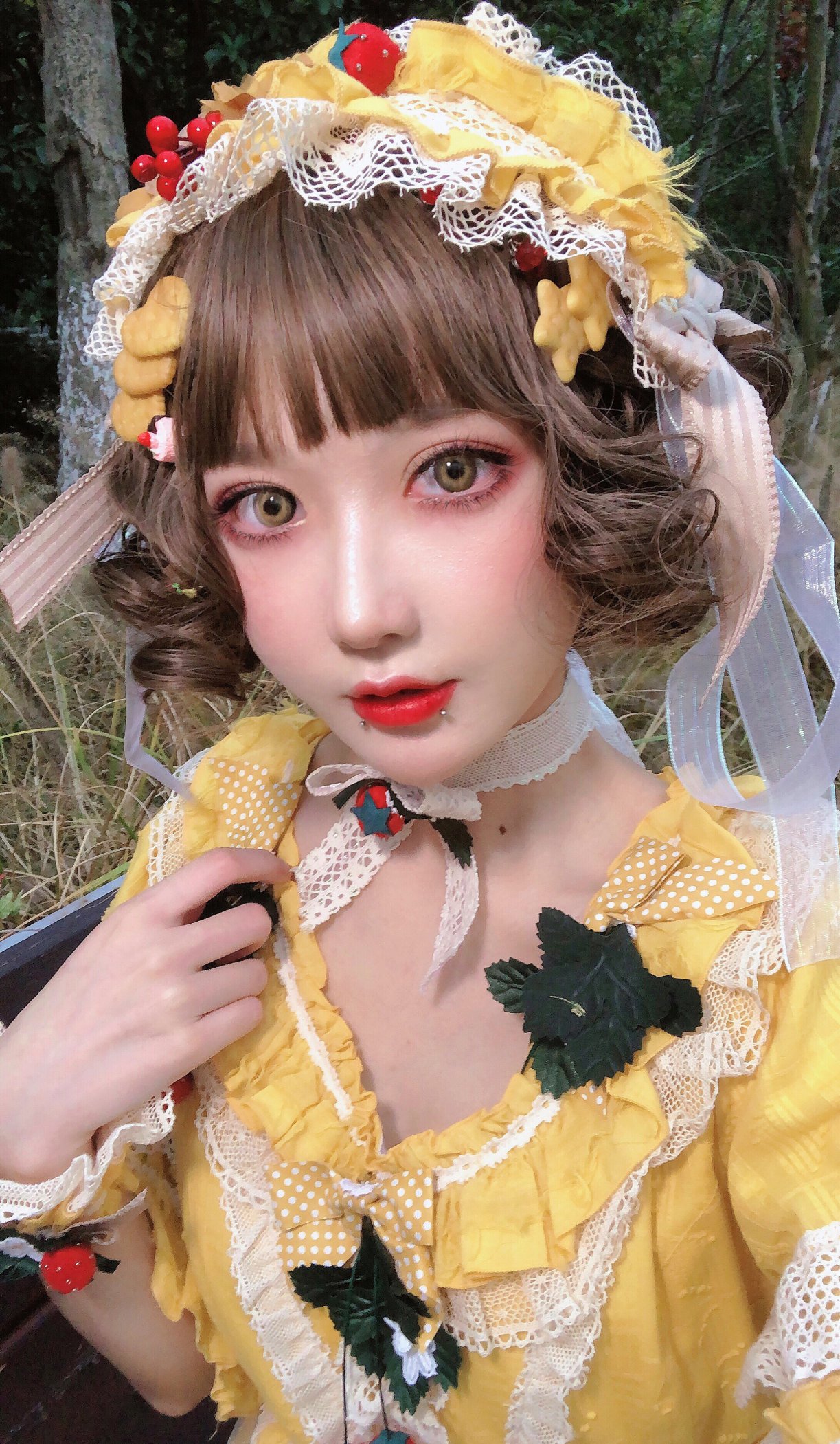 Coser@阿包也是兔娘 Vol.018 lolita黄裙 0006