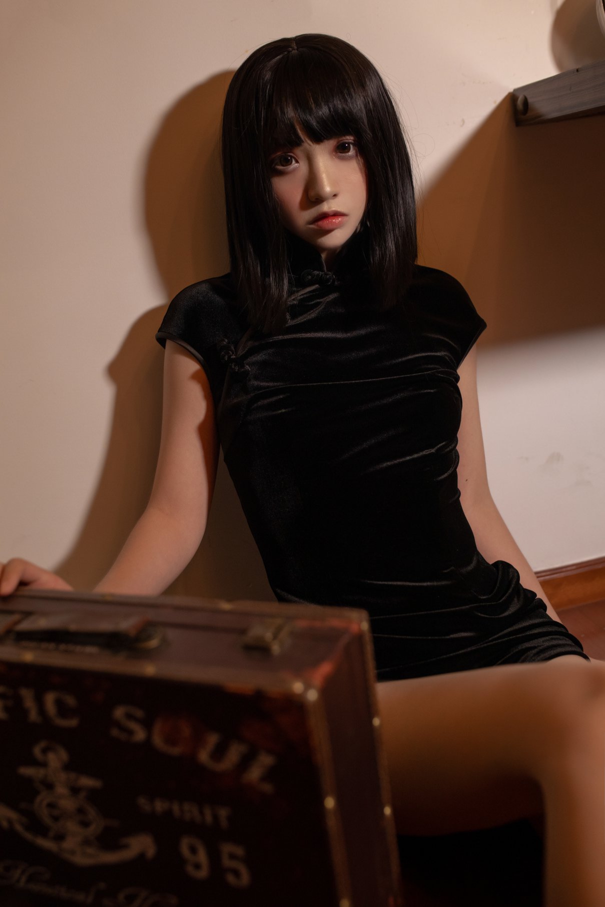 Coser@疯猫ss Vol.068 肉丝黑旗袍 0007