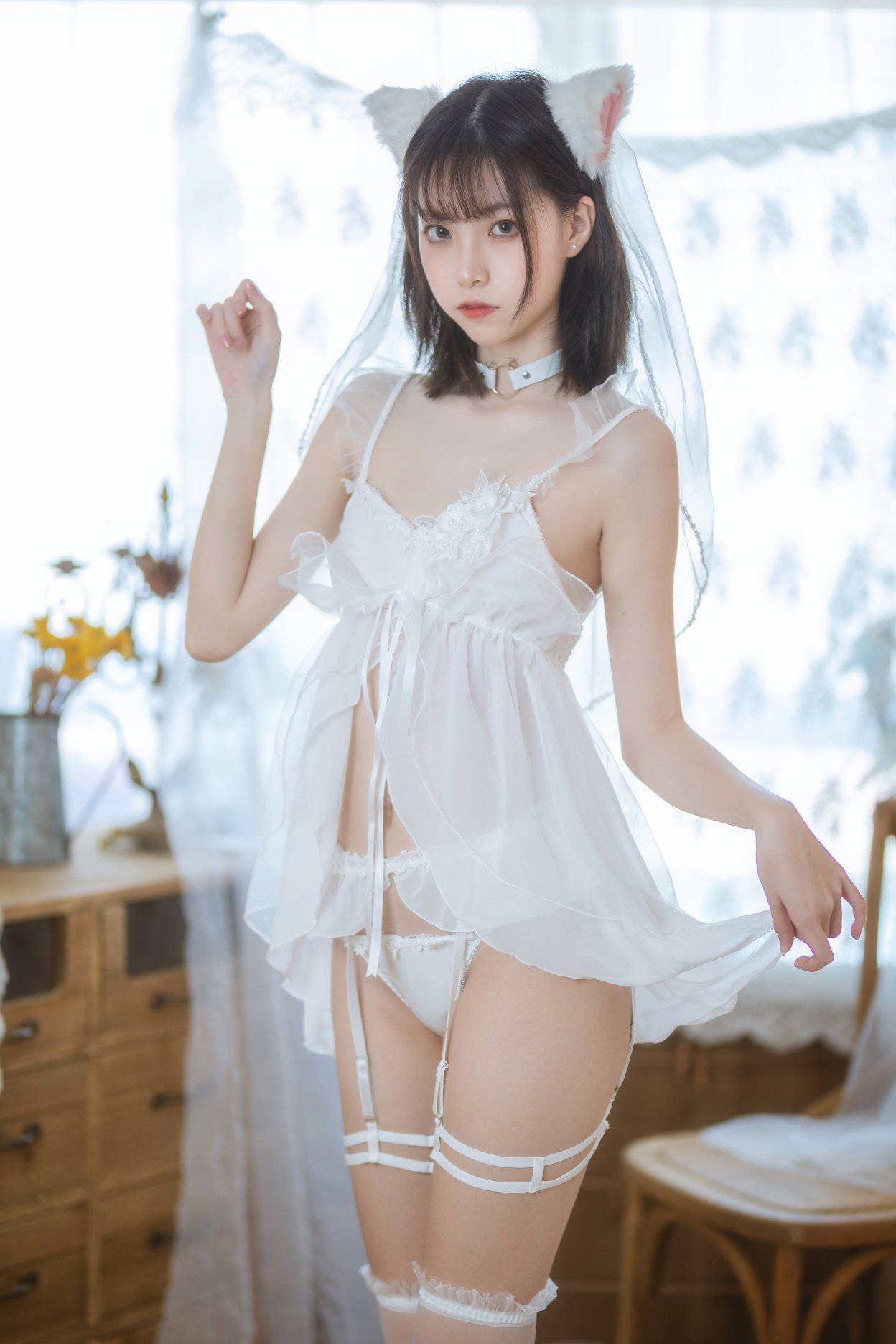 Coser@许岚LAN Vol.003 少女白色裙 0015