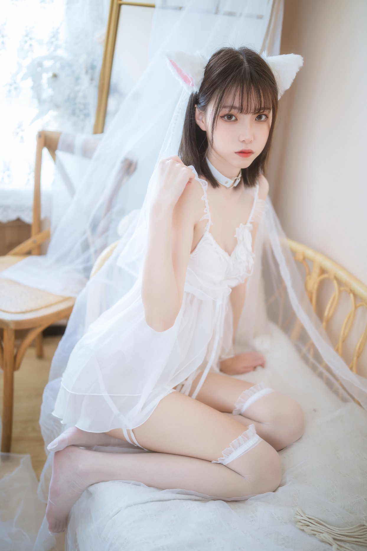 Coser@许岚LAN Vol.003 少女白色裙 0026