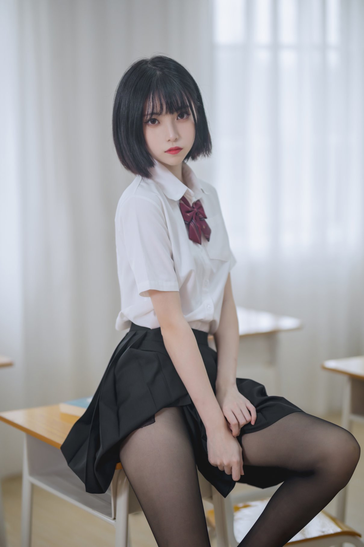 Coser@许岚LAN Vol.001 教室jk黑丝 0010