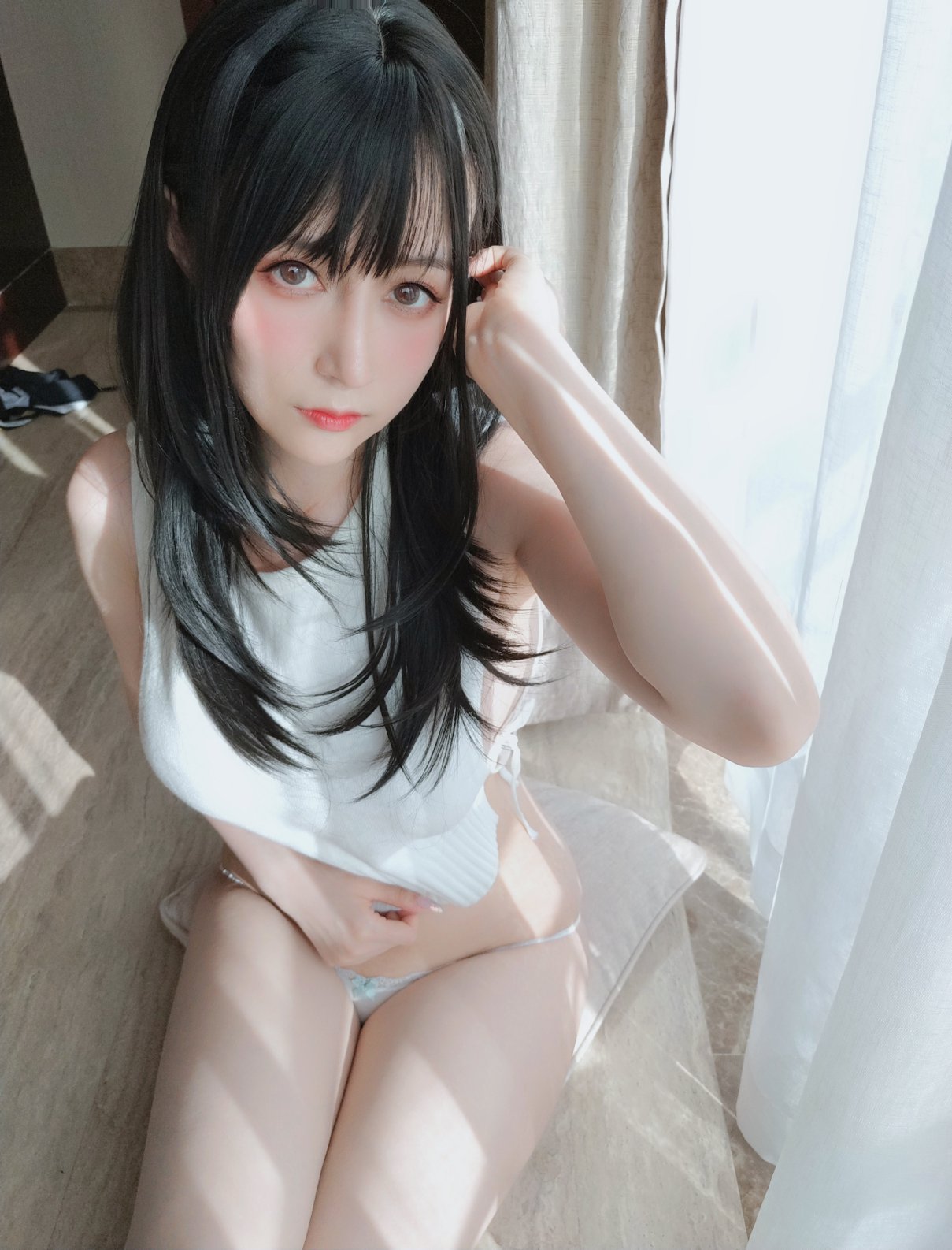 Coser@白银81 Vol.083 白色毛衣 0012