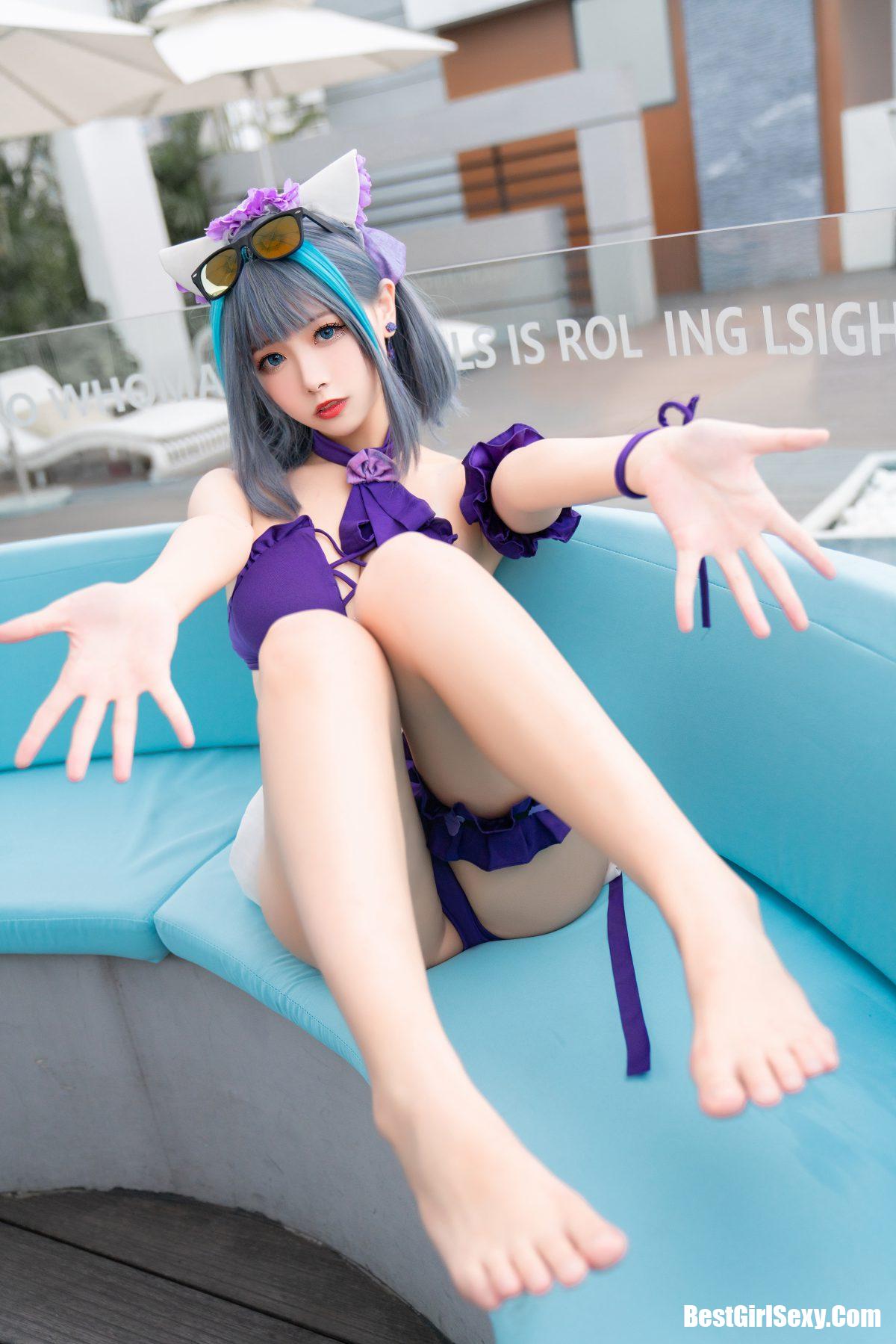 Coser@Momoko葵葵 Vol.017 柴郡水着 8