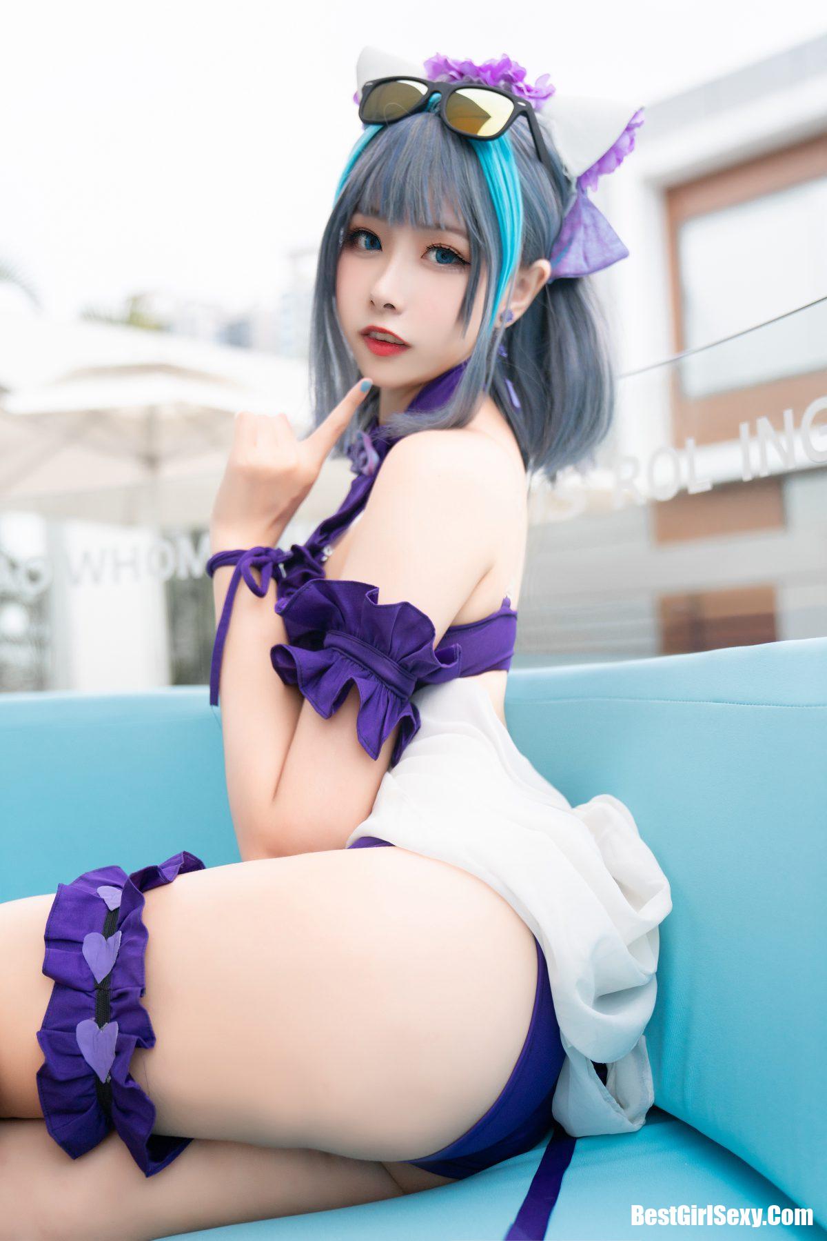 Coser@Momoko葵葵 Vol.017 柴郡水着 9