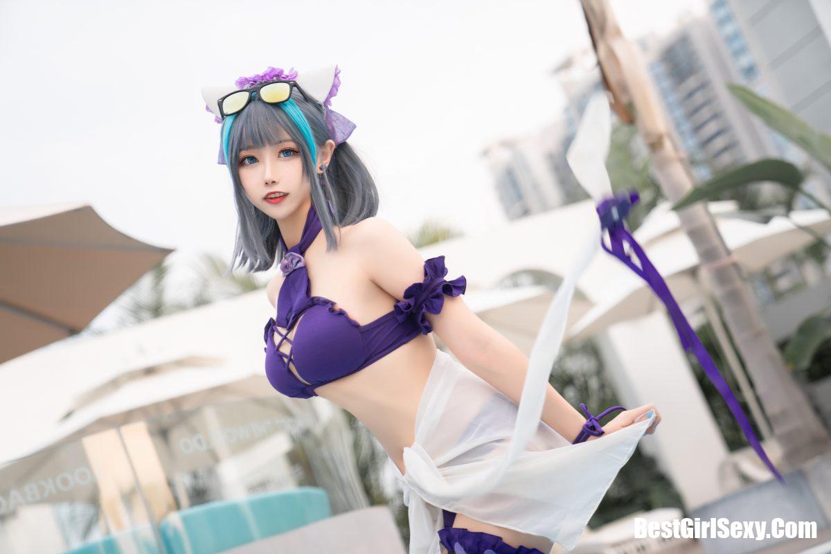 Coser@Momoko葵葵 Vol.017 柴郡水着 15