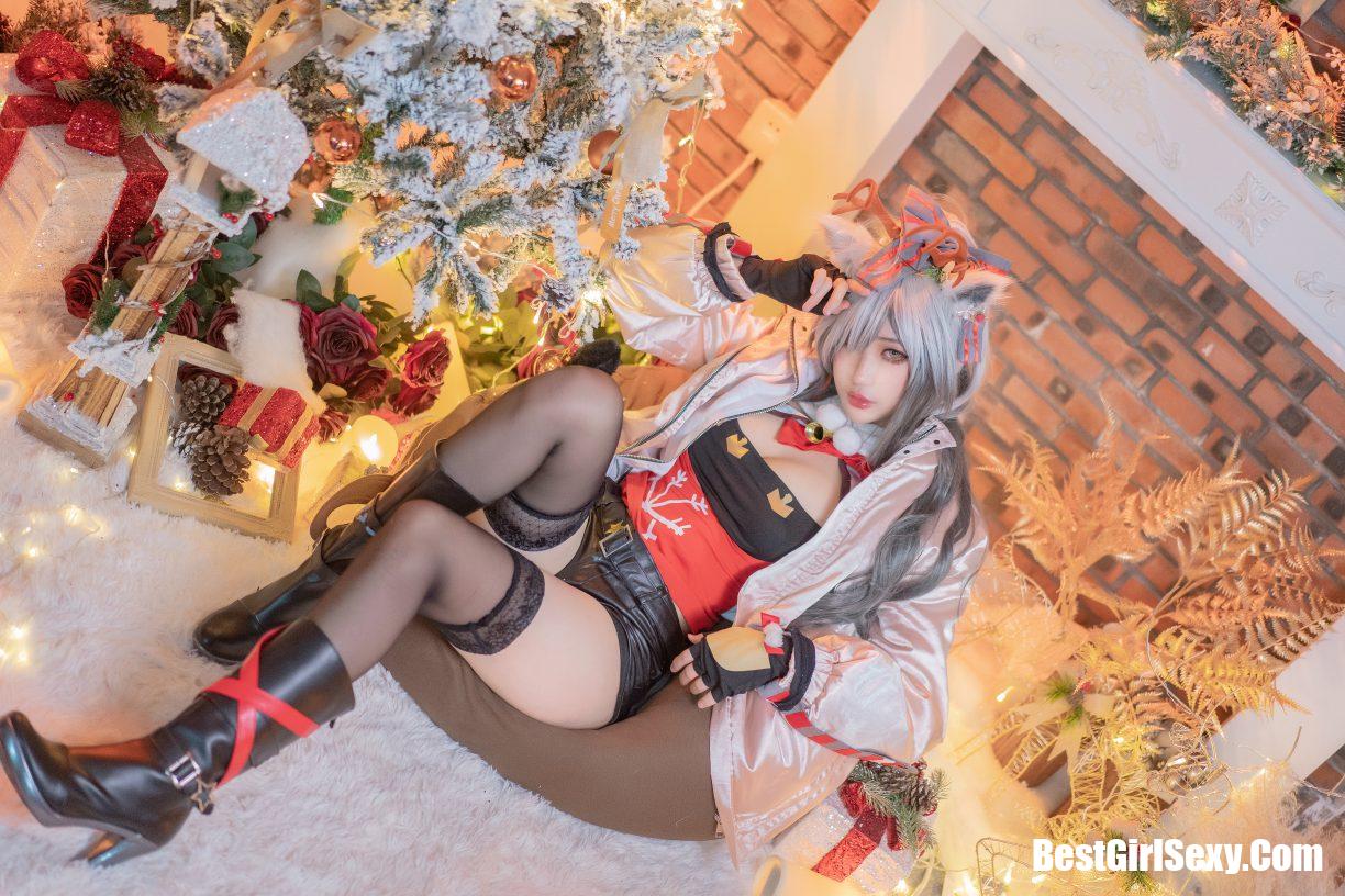 Coser@周叽是可爱兔兔 Vol.032 圣诞黑丝兽耳 10