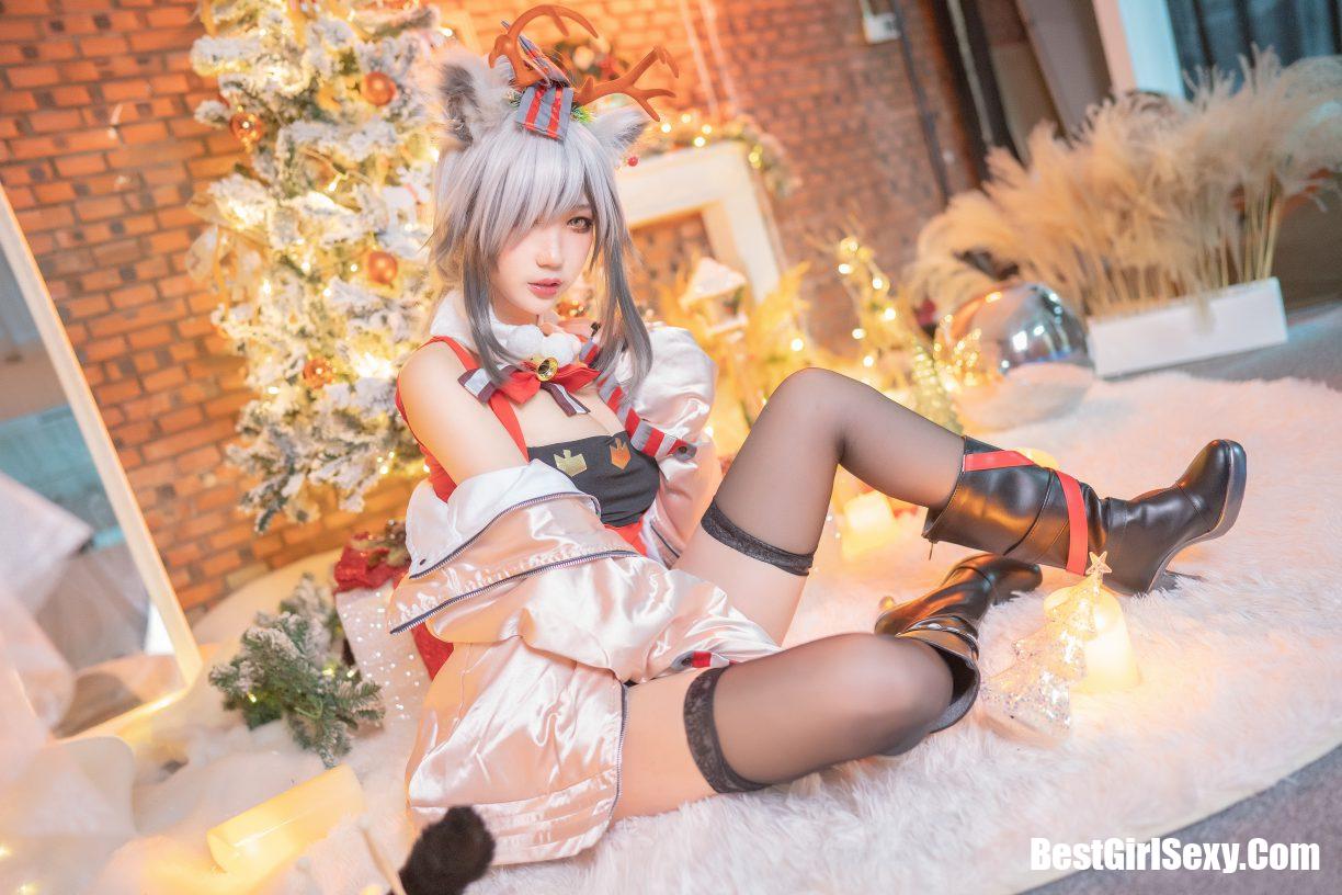 Coser@周叽是可爱兔兔 Vol.032 圣诞黑丝兽耳 14