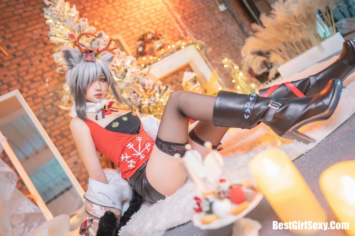 Coser@周叽是可爱兔兔 Vol.032 圣诞黑丝兽耳 15