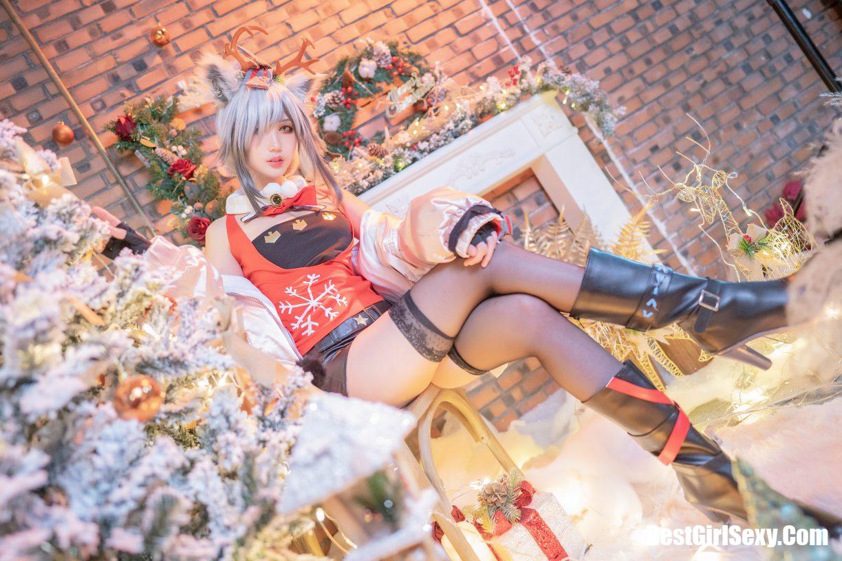 Coser@周叽是可爱兔兔 Vol.032 圣诞黑丝兽耳 17