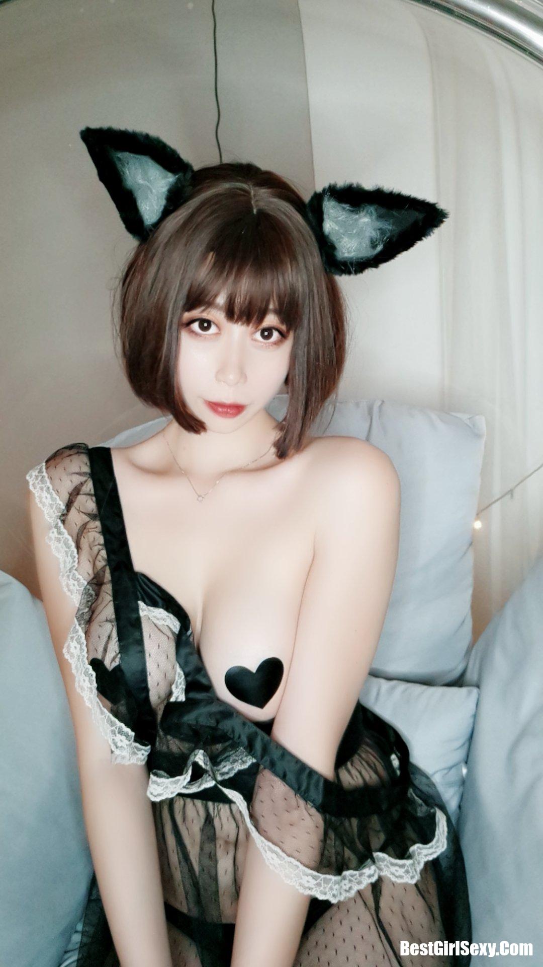 Coser@奈汐酱nice Vol.003 猫耳透明睡衣 12