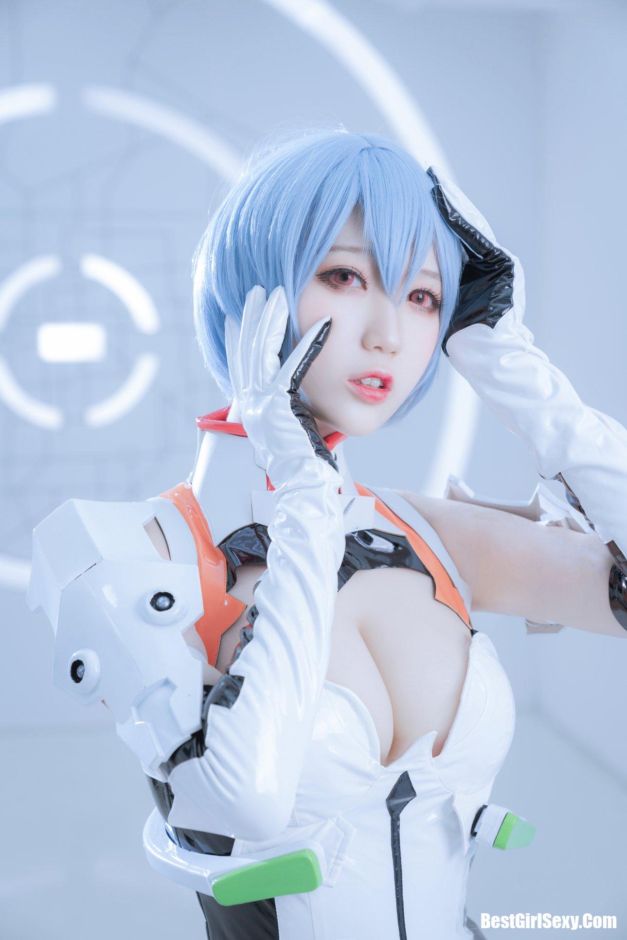 Coser@周叽是可爱兔兔 Vol.005 绫波丽 白战 14