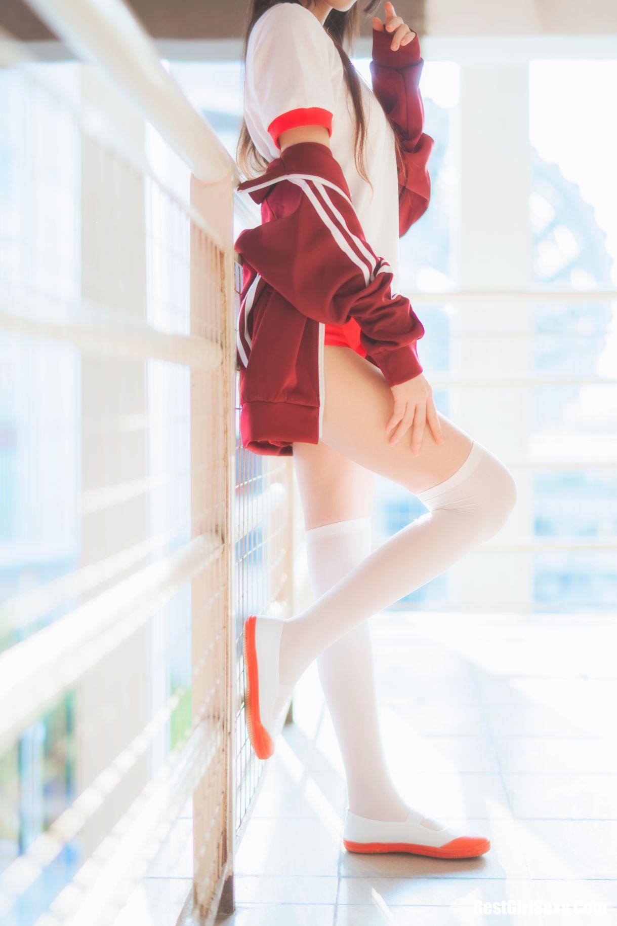 Coser@桜桃喵 Vol.091 红色体操服 6