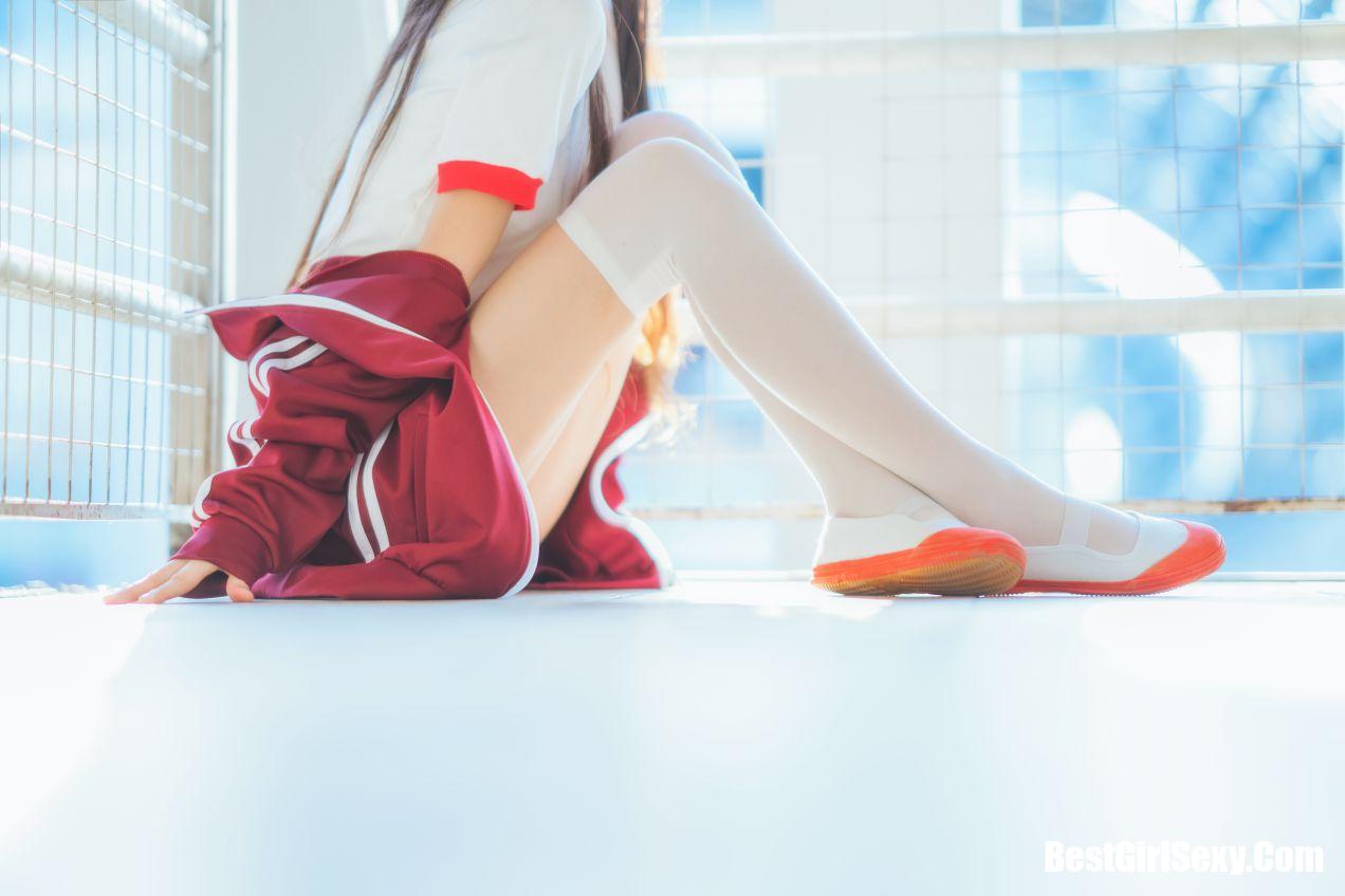 Coser@桜桃喵 Vol.091 红色体操服 18