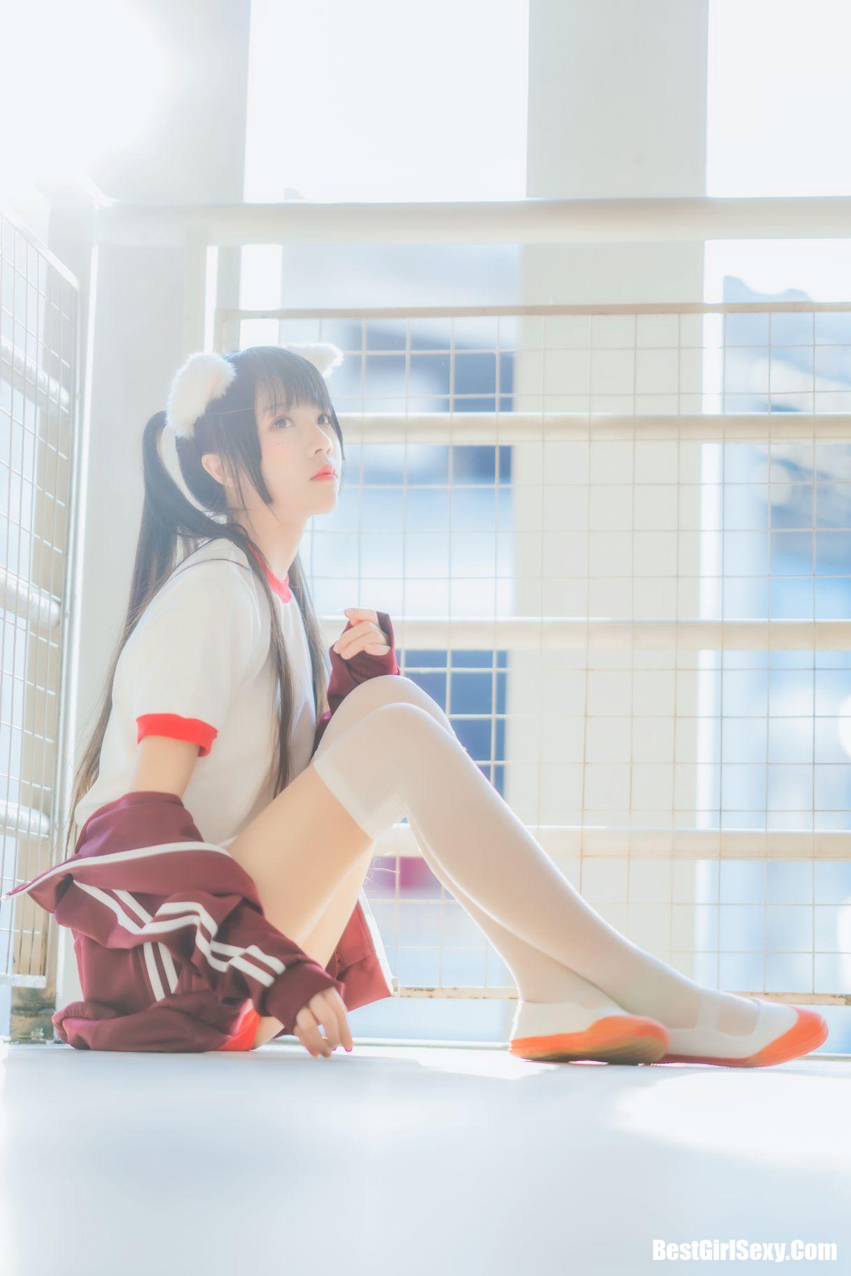 Coser@桜桃喵 Vol.091 红色体操服 19