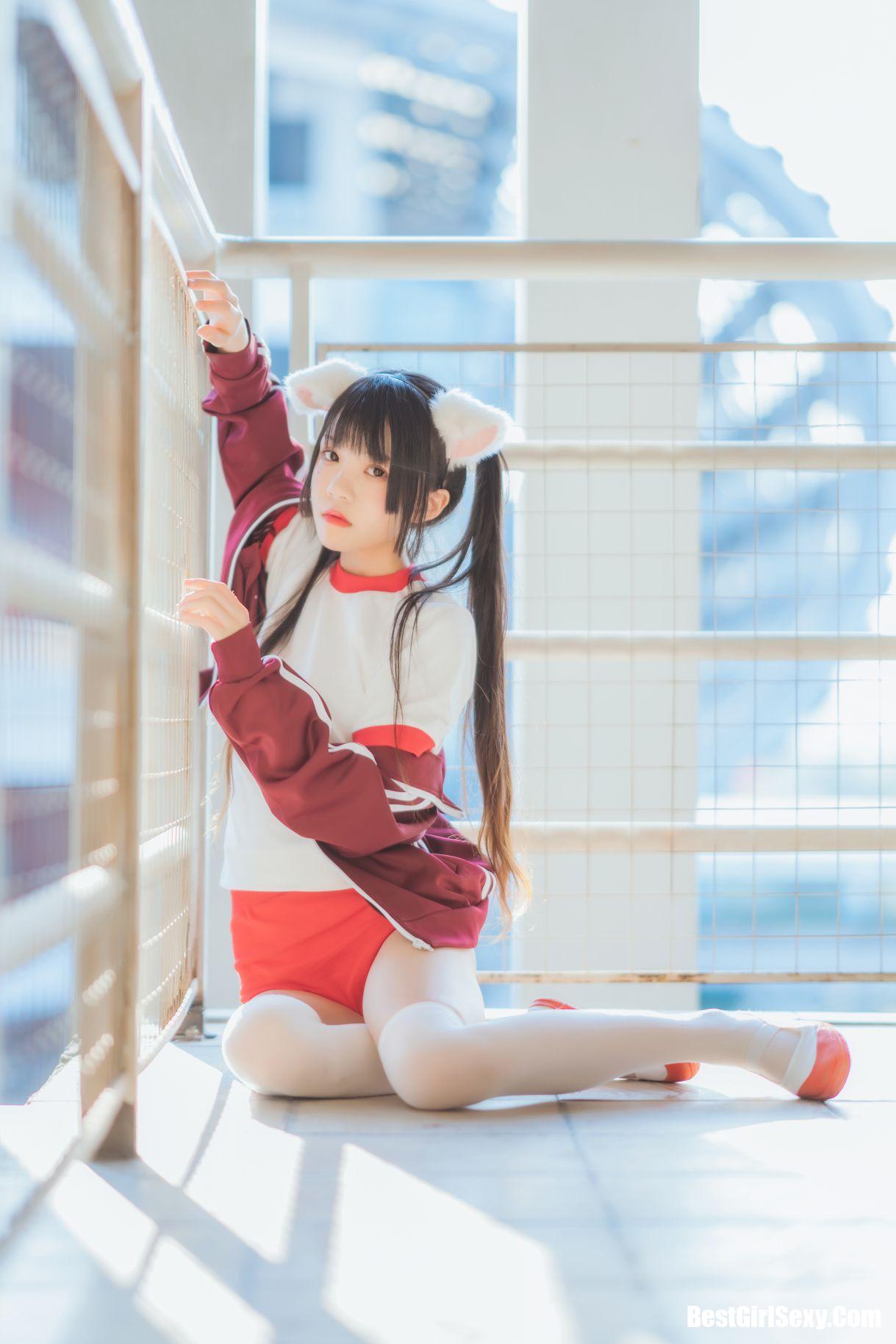 Coser@桜桃喵 Vol.091 红色体操服 22