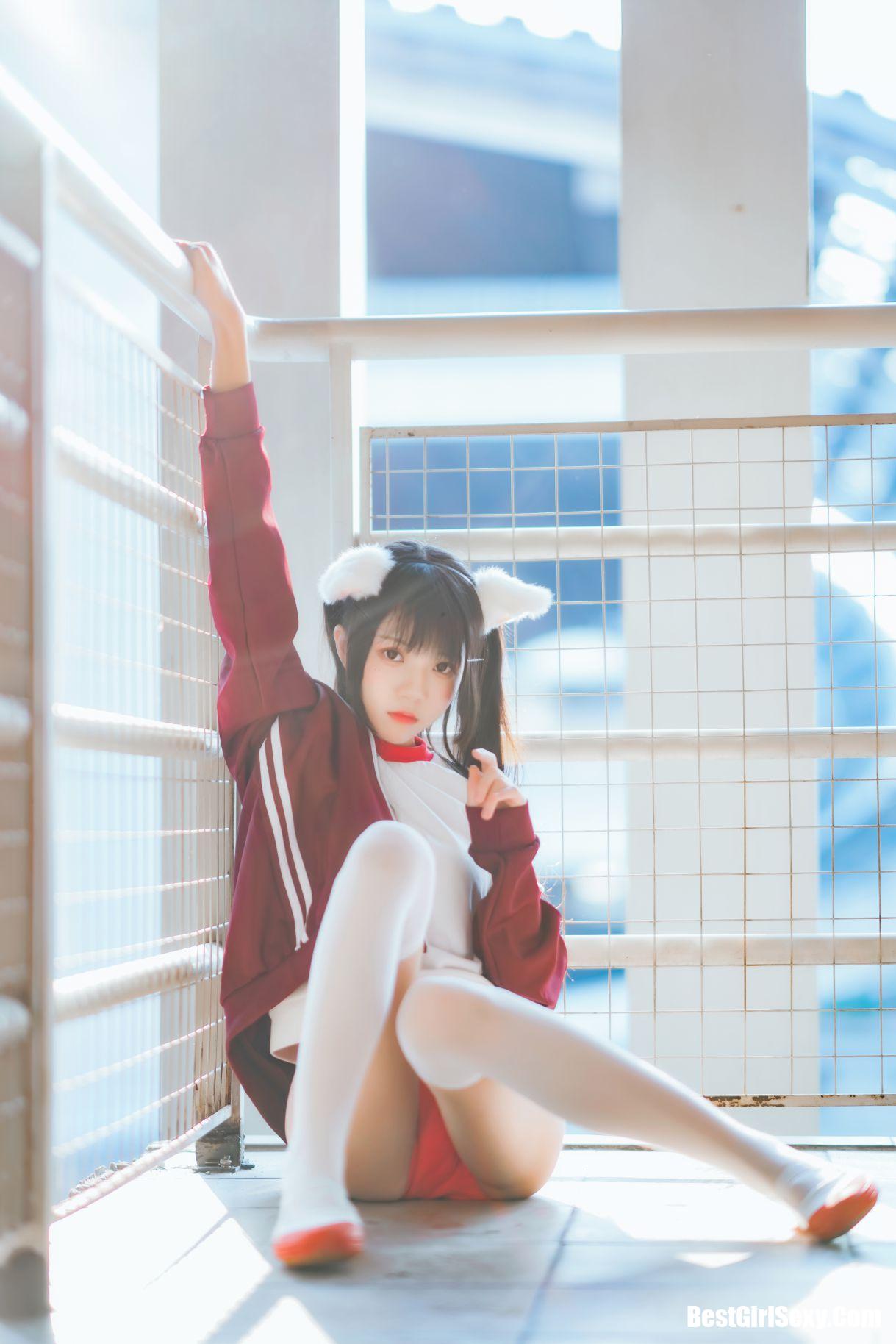 Coser@桜桃喵 Vol.091 红色体操服 23