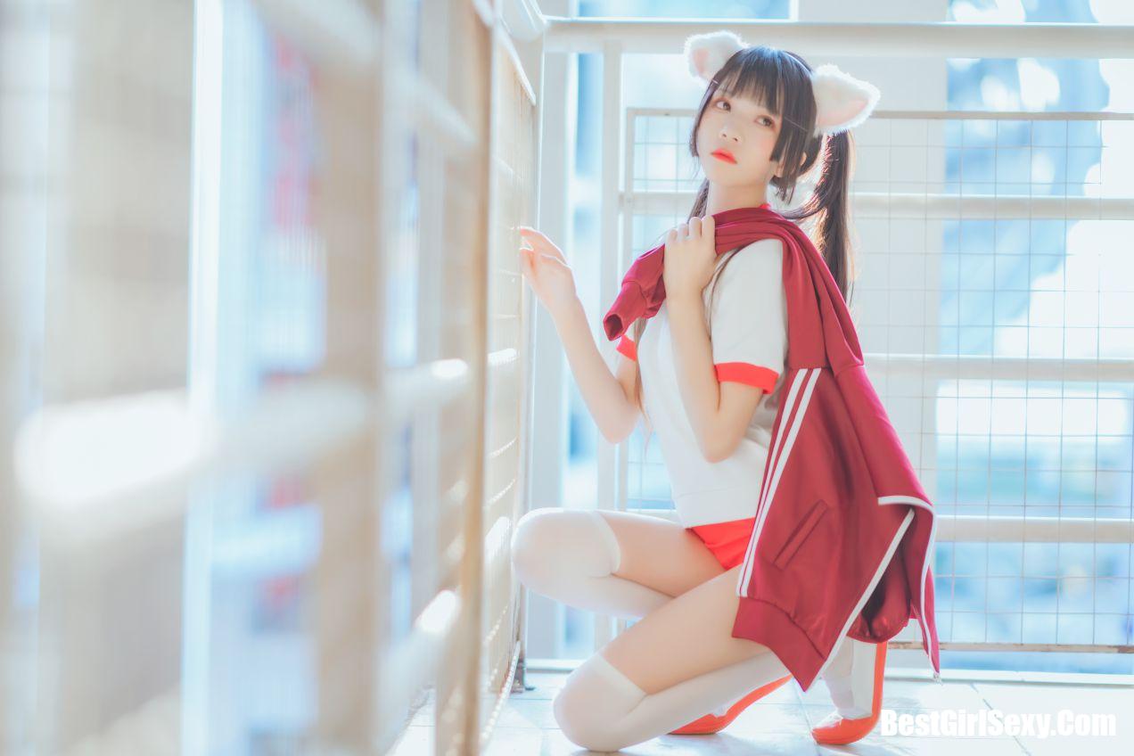 Coser@桜桃喵 Vol.091 红色体操服 25