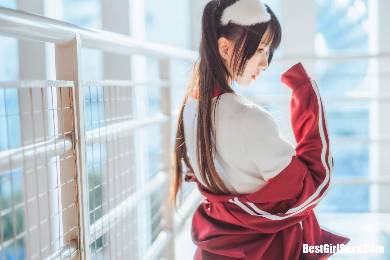 Coser@桜桃喵 Vol.091 红色体操服 44