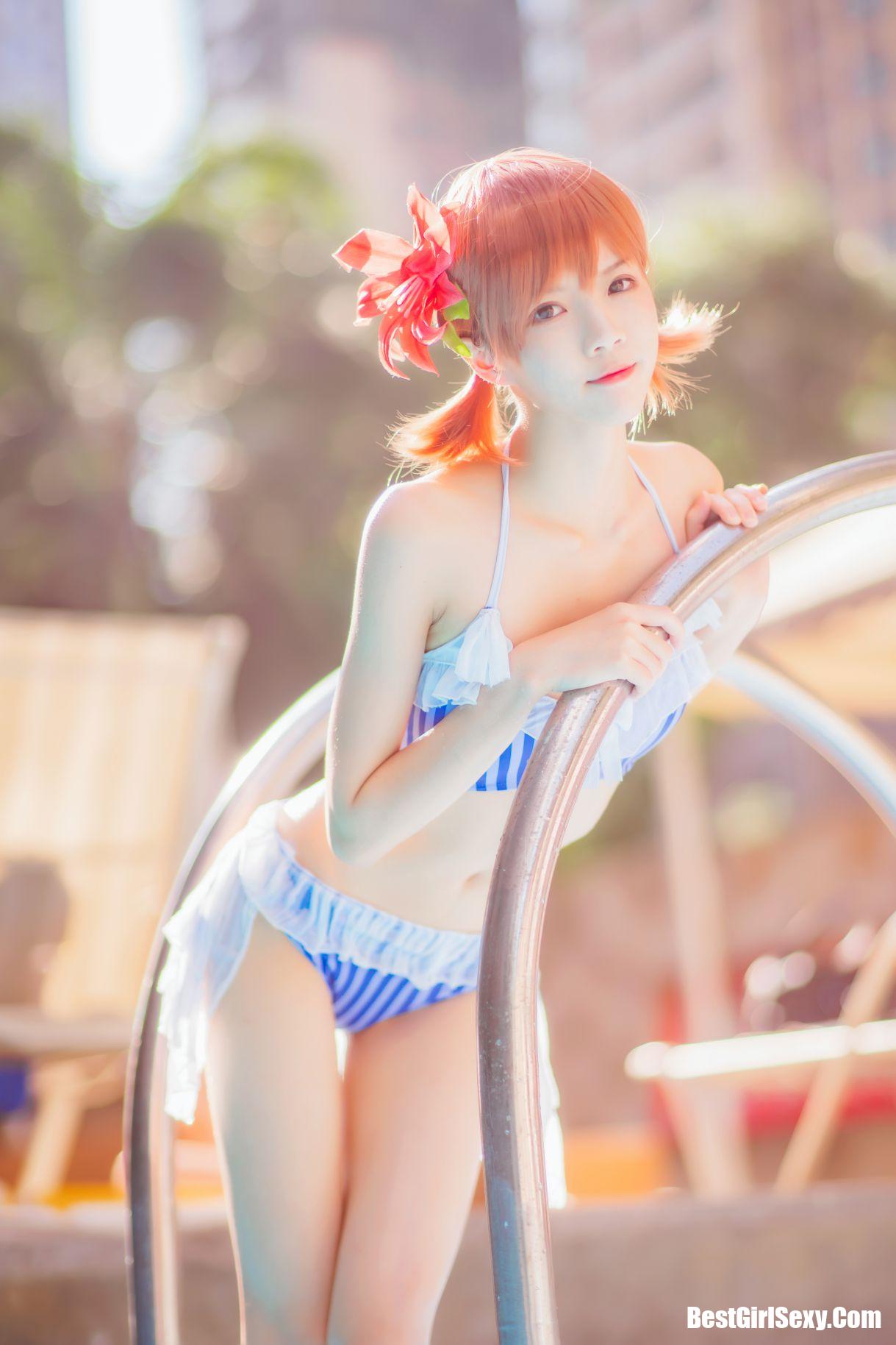 Coser@桜桃喵 Vol.090 炮姐泳装戏水 14