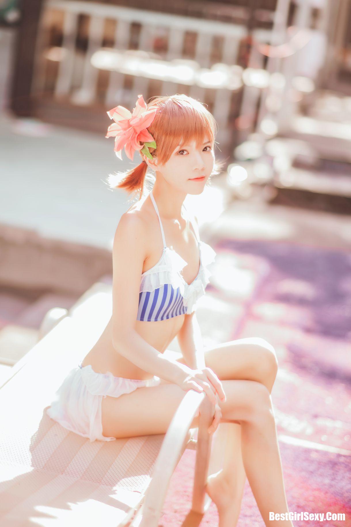 Coser@桜桃喵 Vol.090 炮姐泳装戏水 20