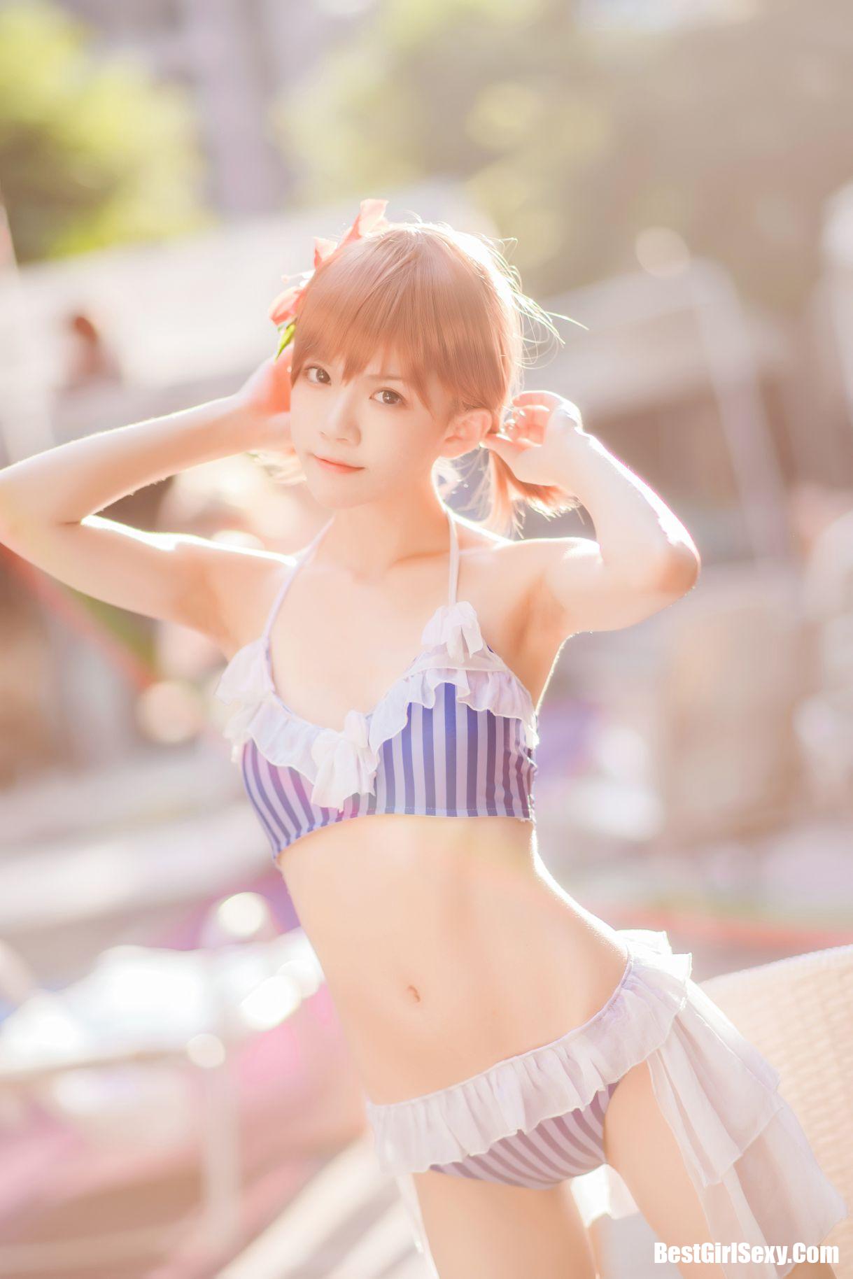 Coser@桜桃喵 Vol.090 炮姐泳装戏水 38