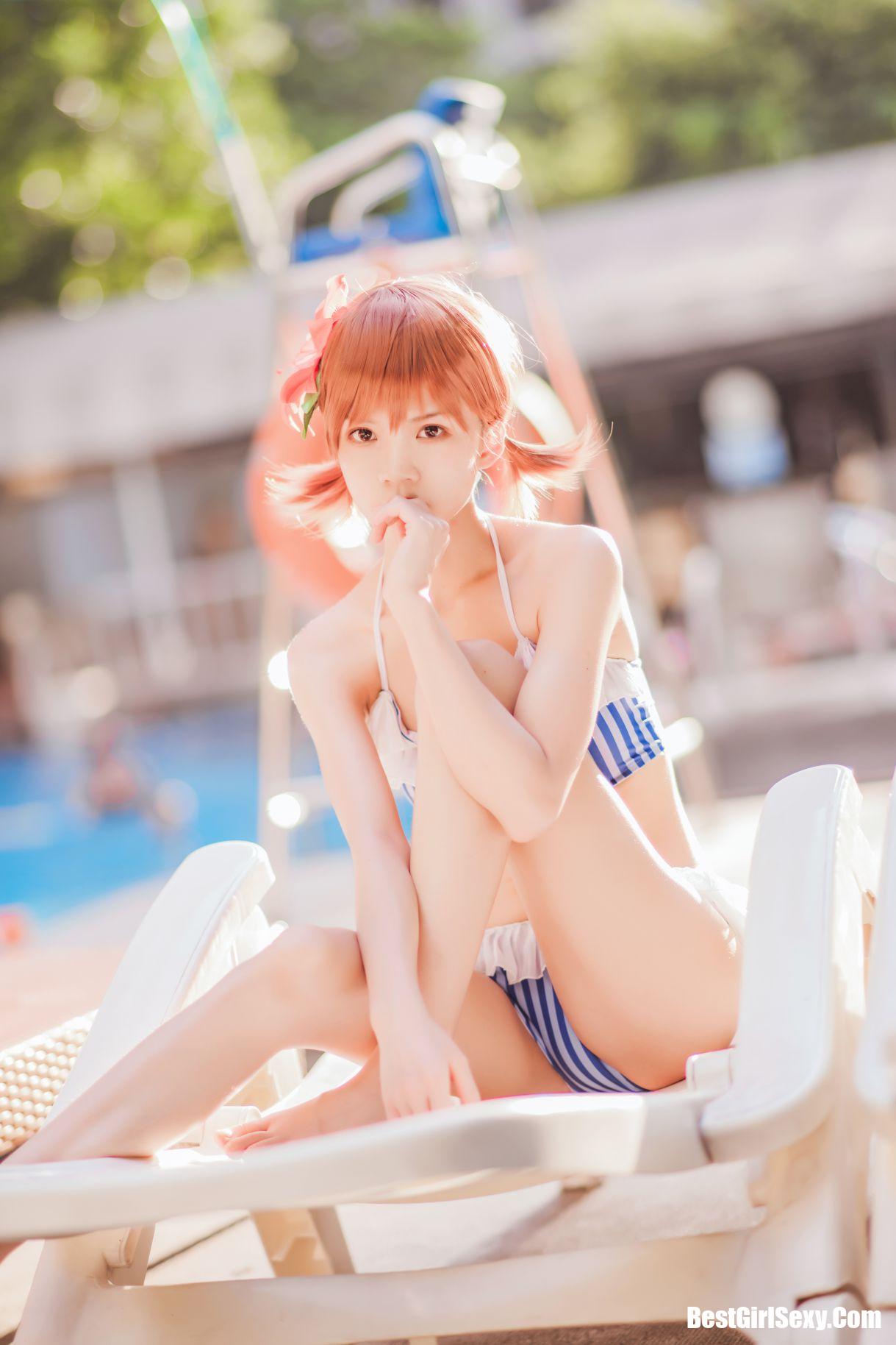 Coser@桜桃喵 Vol.090 炮姐泳装戏水 47