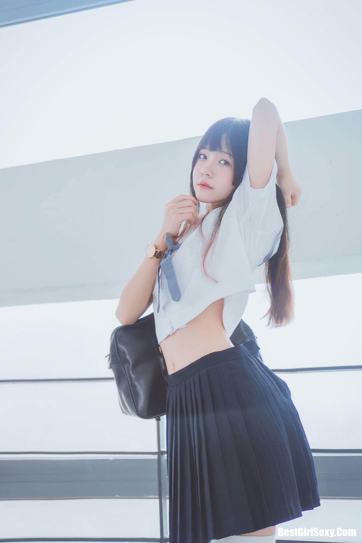 Coser@桜桃喵 Vol.074 蓝白水手服 3