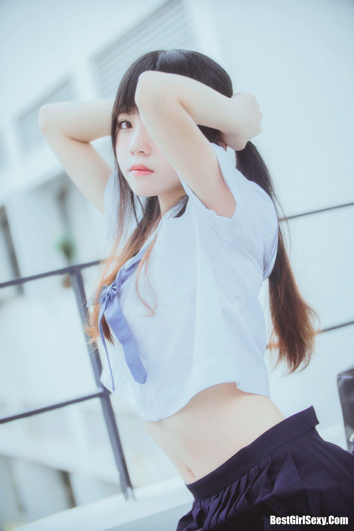 Coser@桜桃喵 Vol.074 蓝白水手服 10