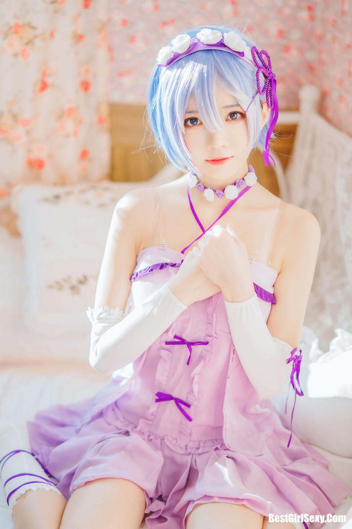 Coser@桜桃喵 Vol.037 蕾姆小睡裙 1