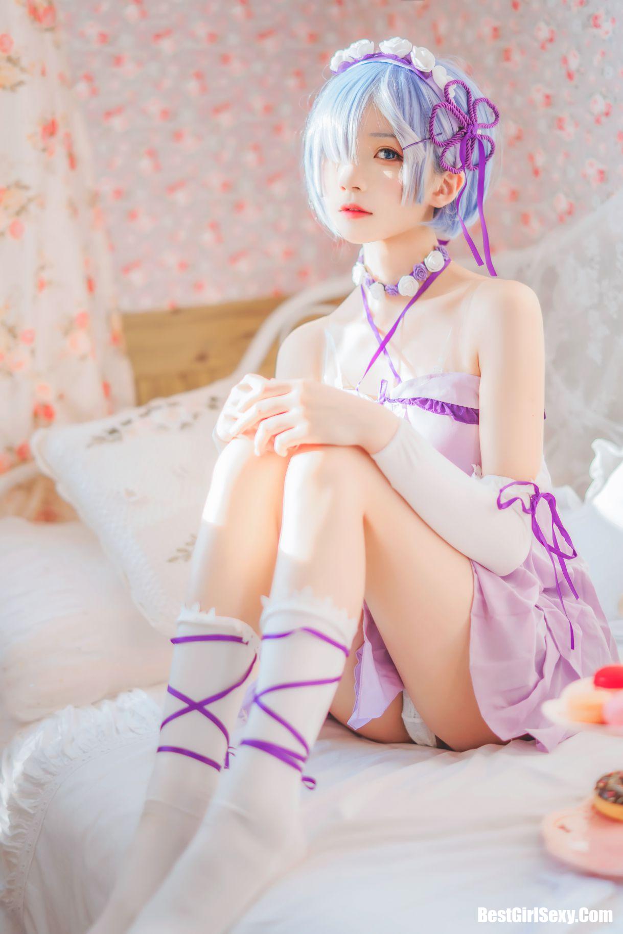 Coser@桜桃喵 Vol.037 蕾姆小睡裙 2