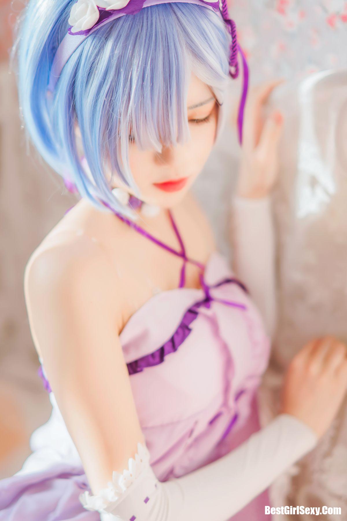 Coser@桜桃喵 Vol.037 蕾姆小睡裙 9