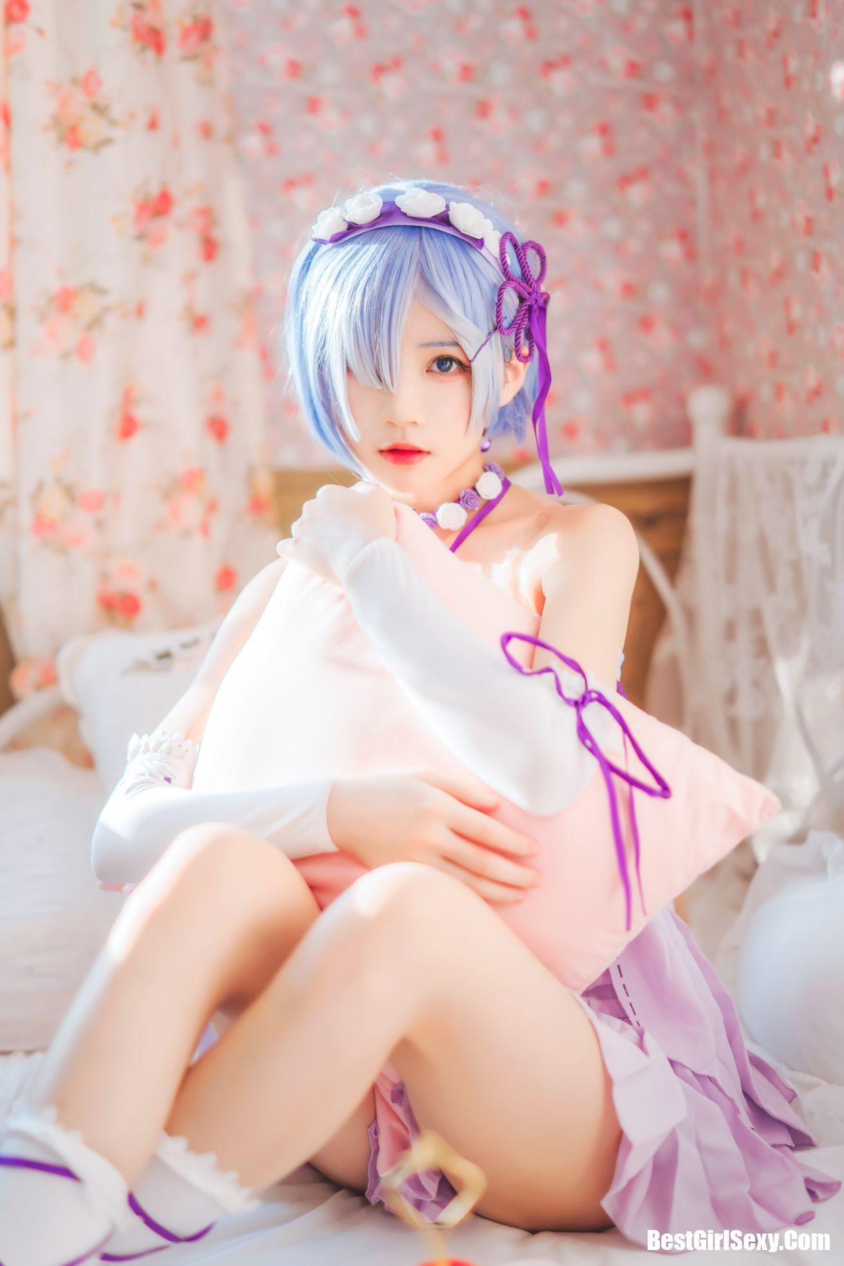 Coser@桜桃喵 Vol.037 蕾姆小睡裙 11