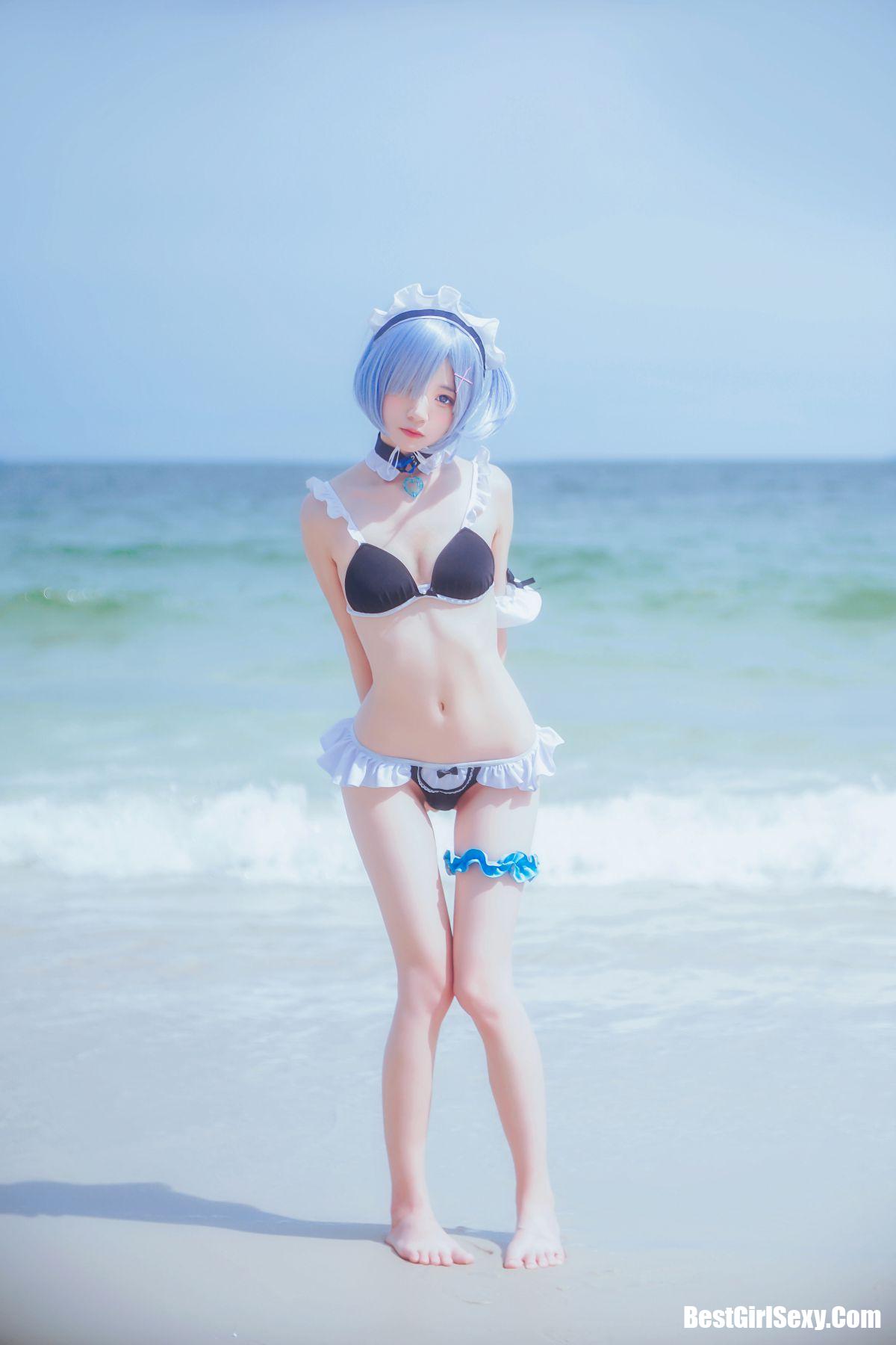 Coser@桜桃喵 Vol.036 蕾姆水着 7