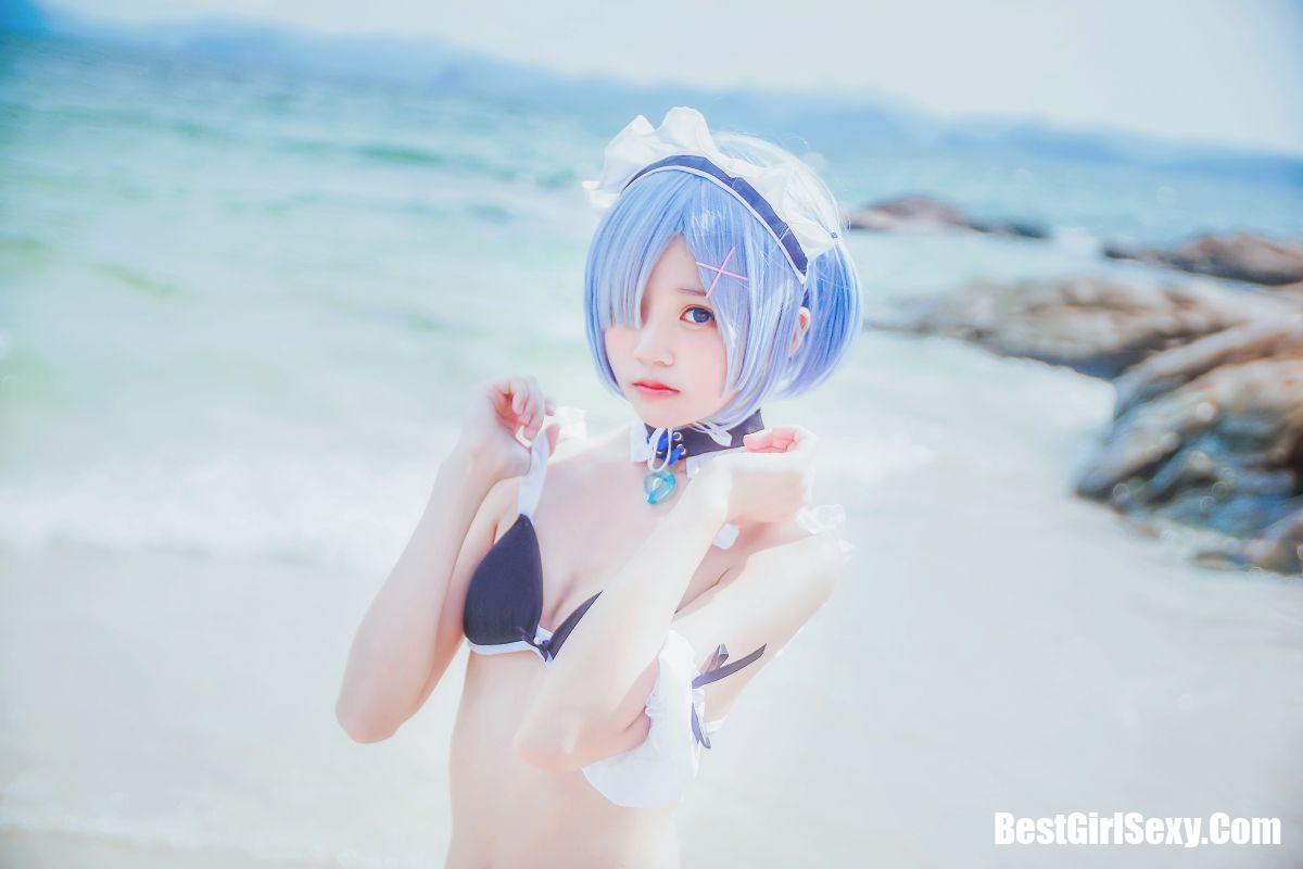 Coser@桜桃喵 Vol.036 蕾姆水着 10